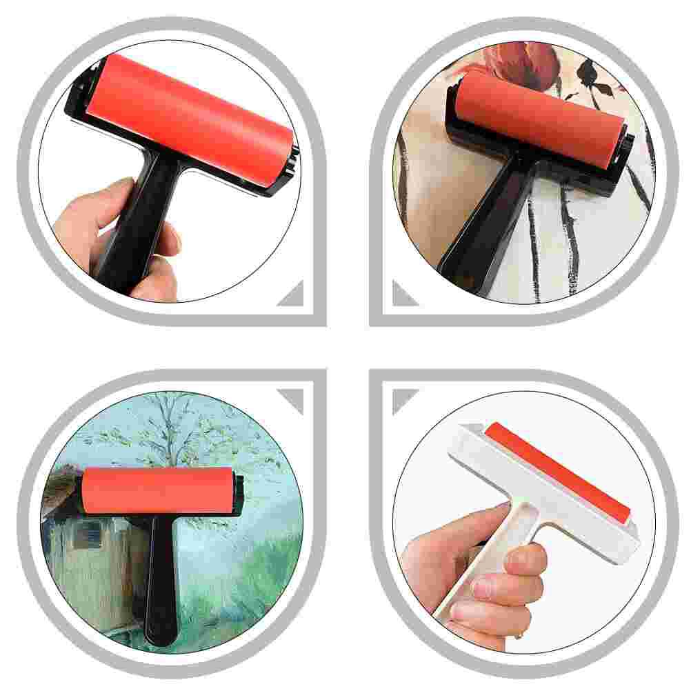 2Pcs Diamond Drawing Rollers Plastic Printmaking Rollers Painting Supplies