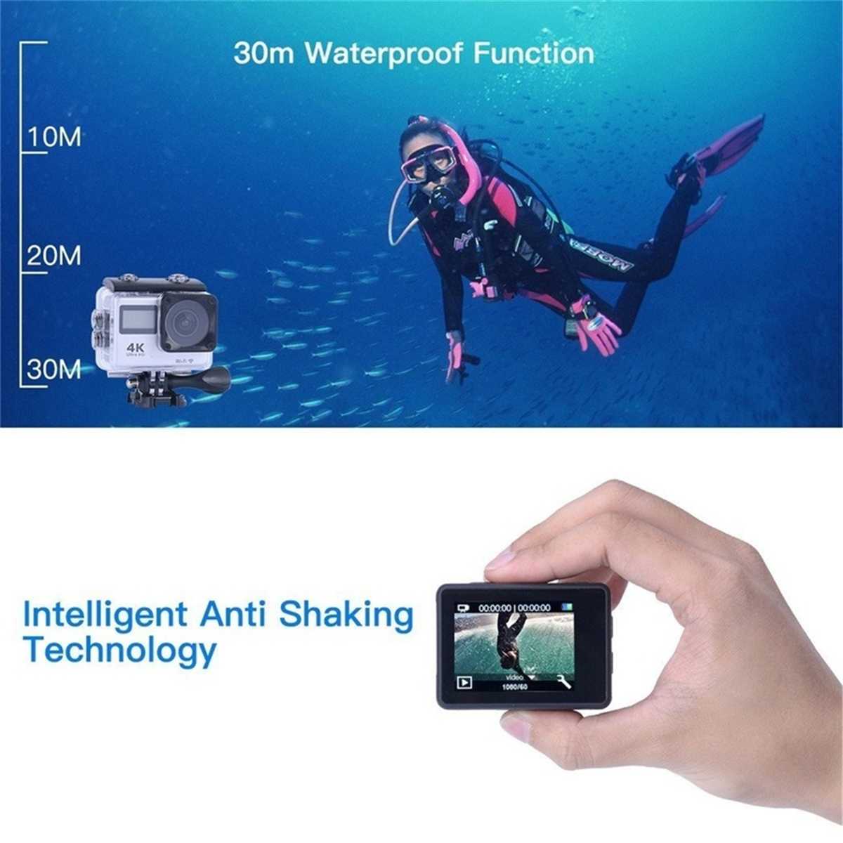 Actiecamera full hd allwinner 4k 30 fps 60 fps wifi 2.0 " scherm mini helm waterdichte sport dv-camera waterdichte dvr-camera