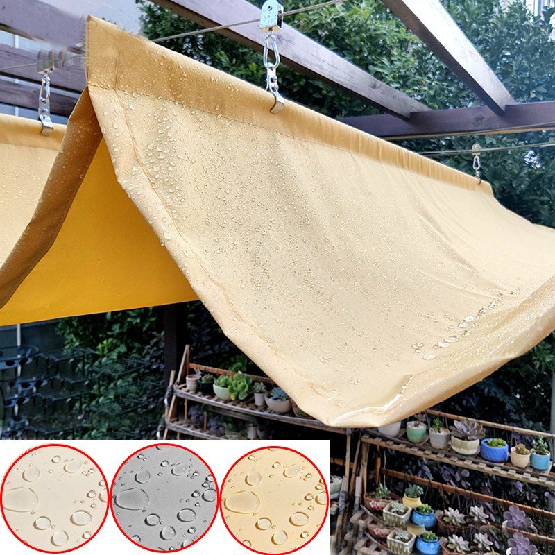 300D Polyester Stoff Regenfeste Welle Teleskop Segel Sommer Hof Pergola Schattierung Baldachin Einziehbare Outdoor Markise