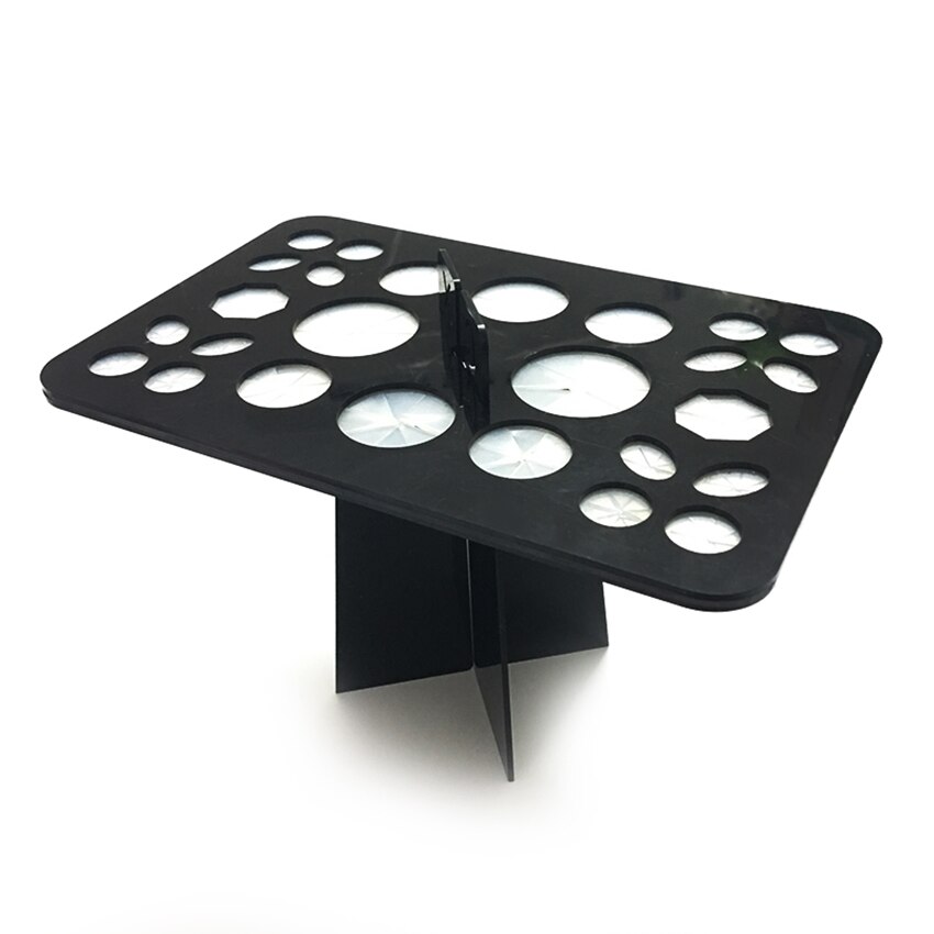 Estante de secado de brochas de maquillaje, soporte plegable para secador de brochas de maquillaje con 10 mallas, 26/14 agujeros