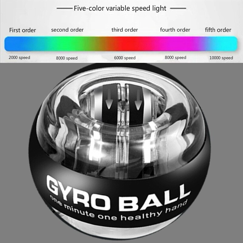 Självstartande handled boll manlig grepp boll glöd finger handled arm styrka fitness boll
