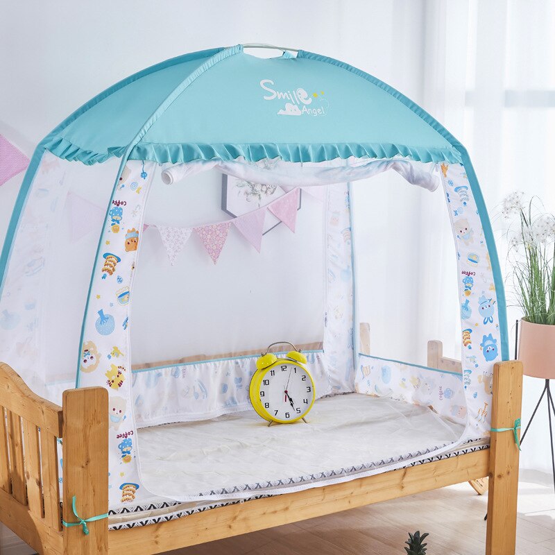 Kinderen Klamboe Baby Cartoon Anti-Muggen Anti-Fall Shading Yurt Tent Luifel Op Het Bed Tent Vouwen kids Muggen Bed