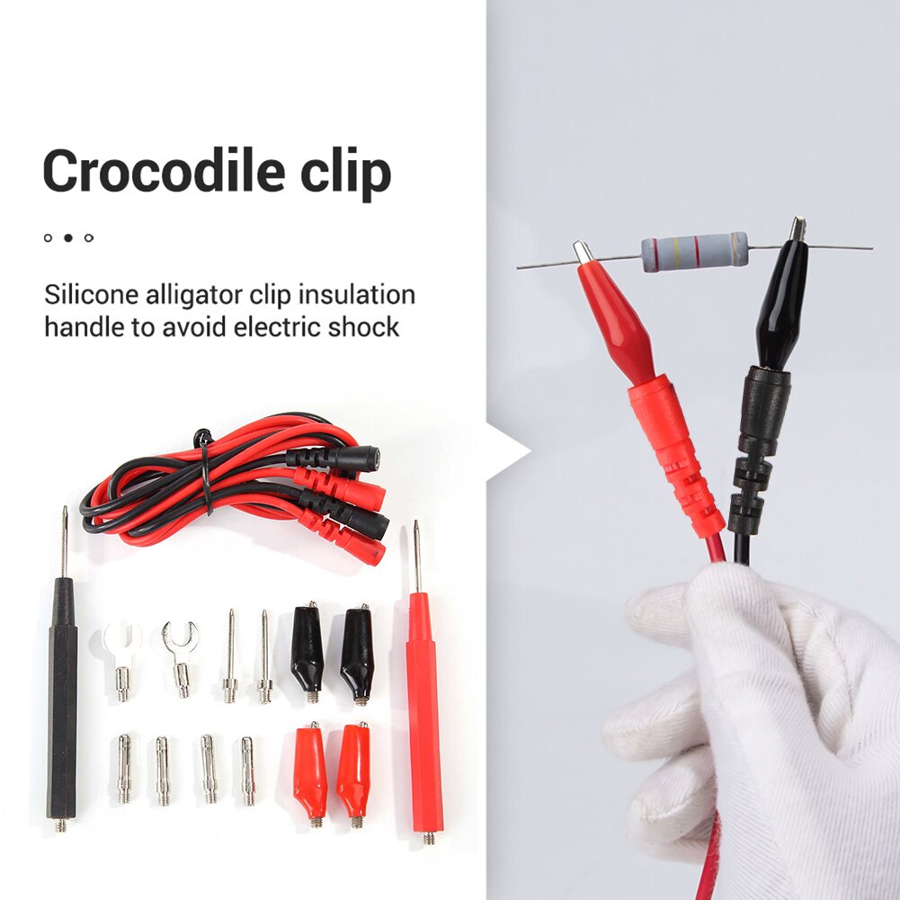Multi-function Test Lead KitReplaceable Wire Probe for Digital Multimeter Alligator Electric Clip Test Pins Needles