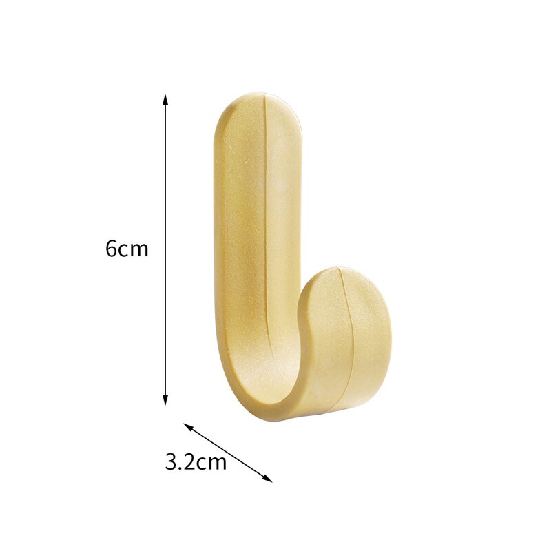 Ganchos sin clavos de Metal tipo J para baño, cocina, pasillo, llave, colgador de puerta de habitación, gancho sin perforaciones, 5 piezas