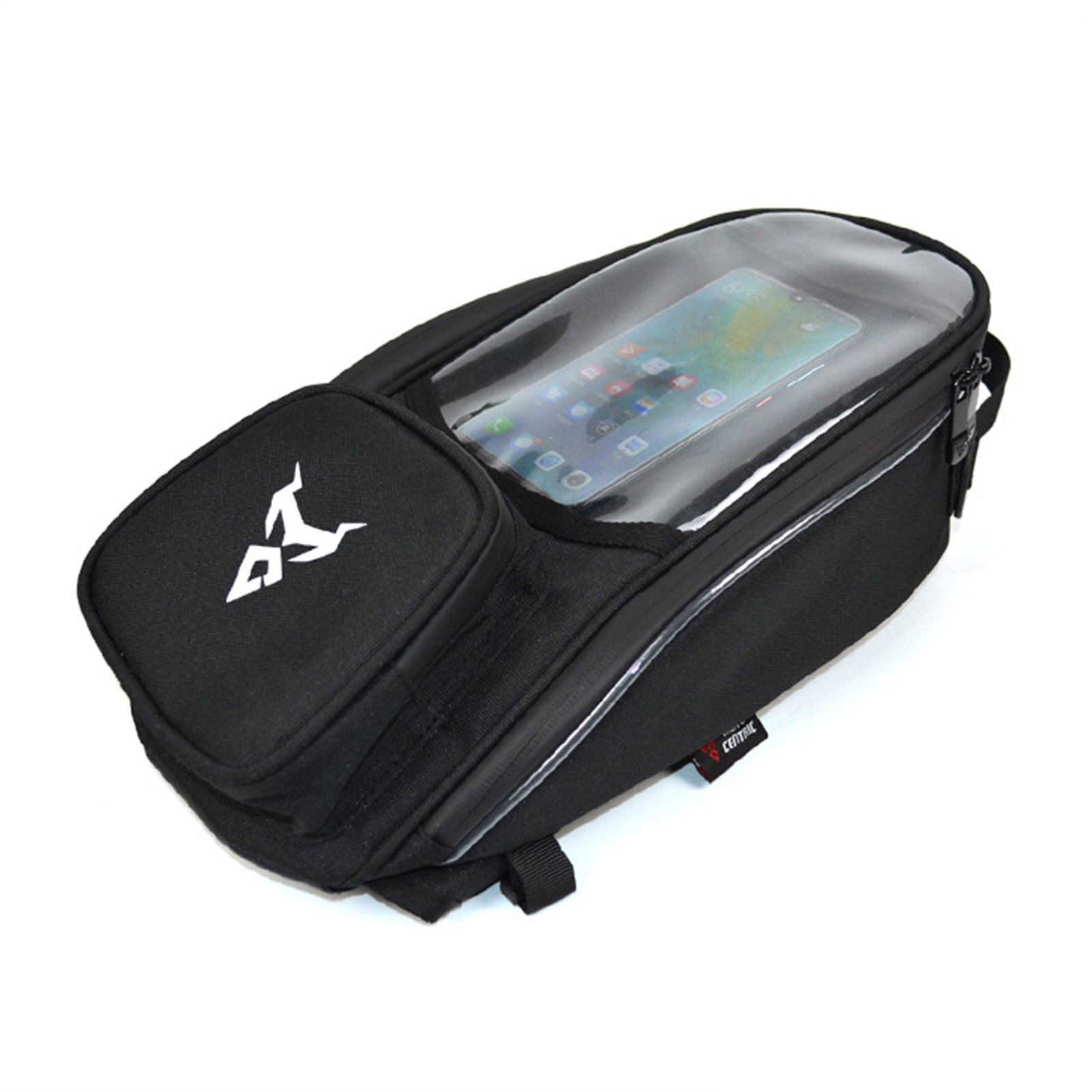 7Inch Touch Screen Motorcycle Riding Bag Fuel Tank Magnetic Bag Waterproof Motorcycle Mobile Phone Navigation Bag: Gray