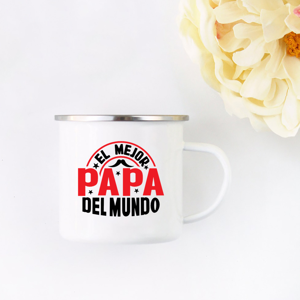 TU ES EL MEJOR PAPA EN EL MUNDO Taza esmaltada Café Té Taza esmaltada Bebida Agua El mejor original y divertido para el día del padre: YELLOW