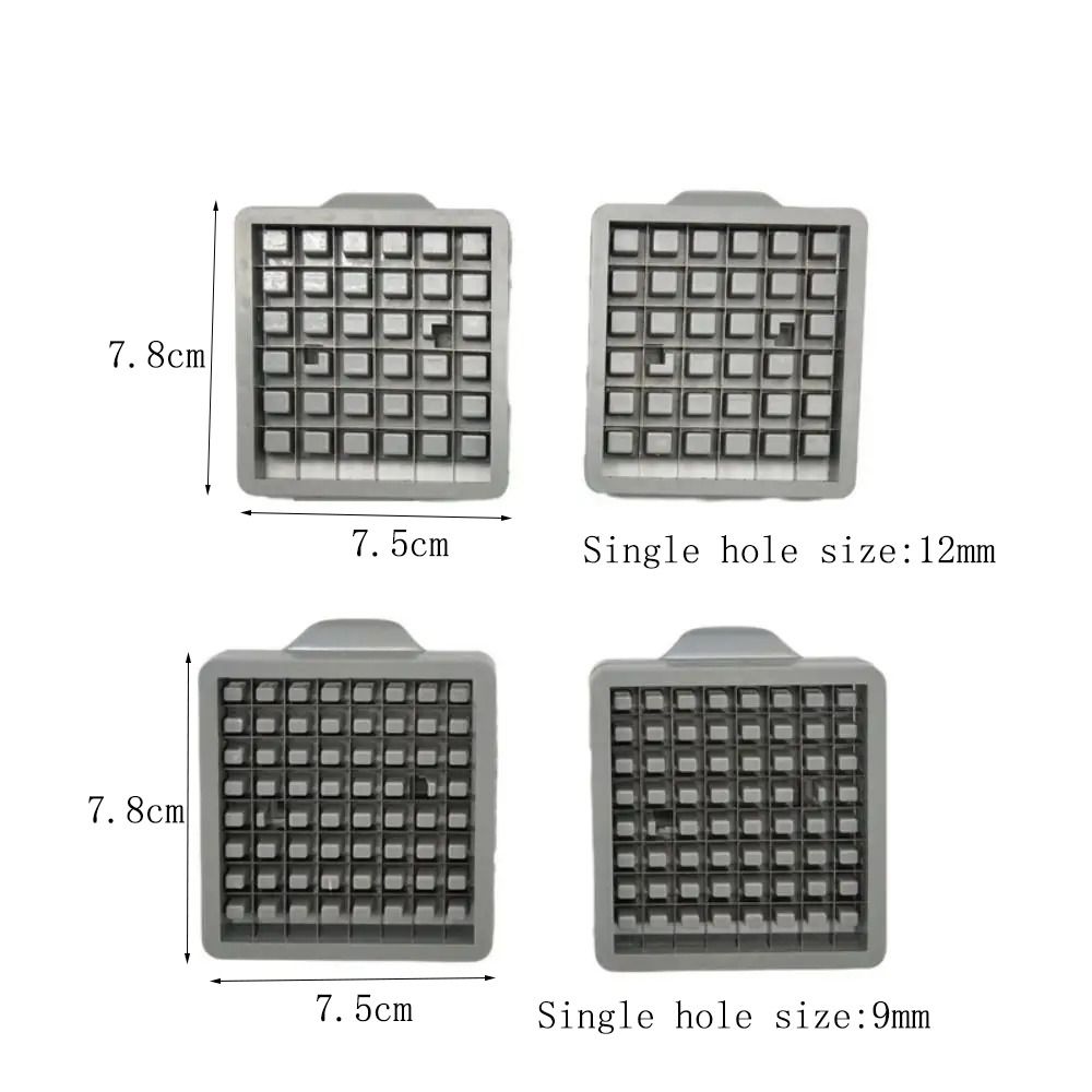 Snijmachine met messen voor friet, roestvrijstalen messen, onderdelen voor frietsnijders met 36/64 gaten, aardappelchipsnijders