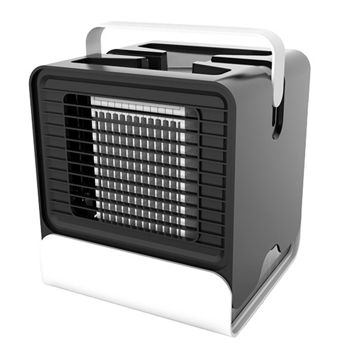 Usb mini bærbart klimaanlæg let luftkøler ventilator desktop plads køler personligt rum luftkøler ventilator til værelses hjemmefans: Sort