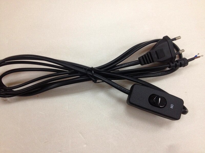 1.8M Switch on line Cable On Off Power Cord For LED Lamp with Button switch EU Plug Light Switching Wire Extension