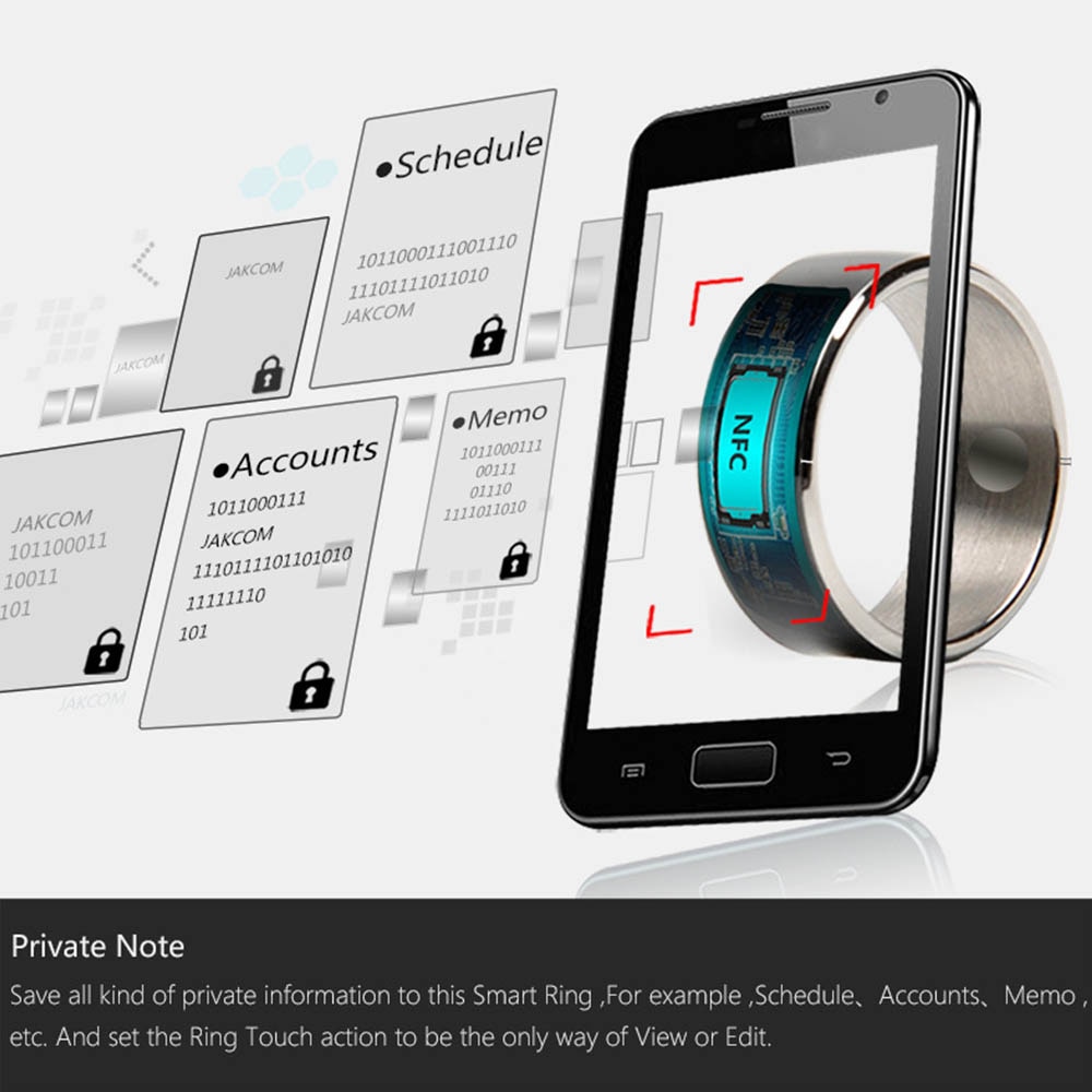 Jakcom R3F Wearable Devices NFC Smart Ring Anillos White Black Wear for Samsung Xiaomi Sony LG IOS Android Window NFC Phone
