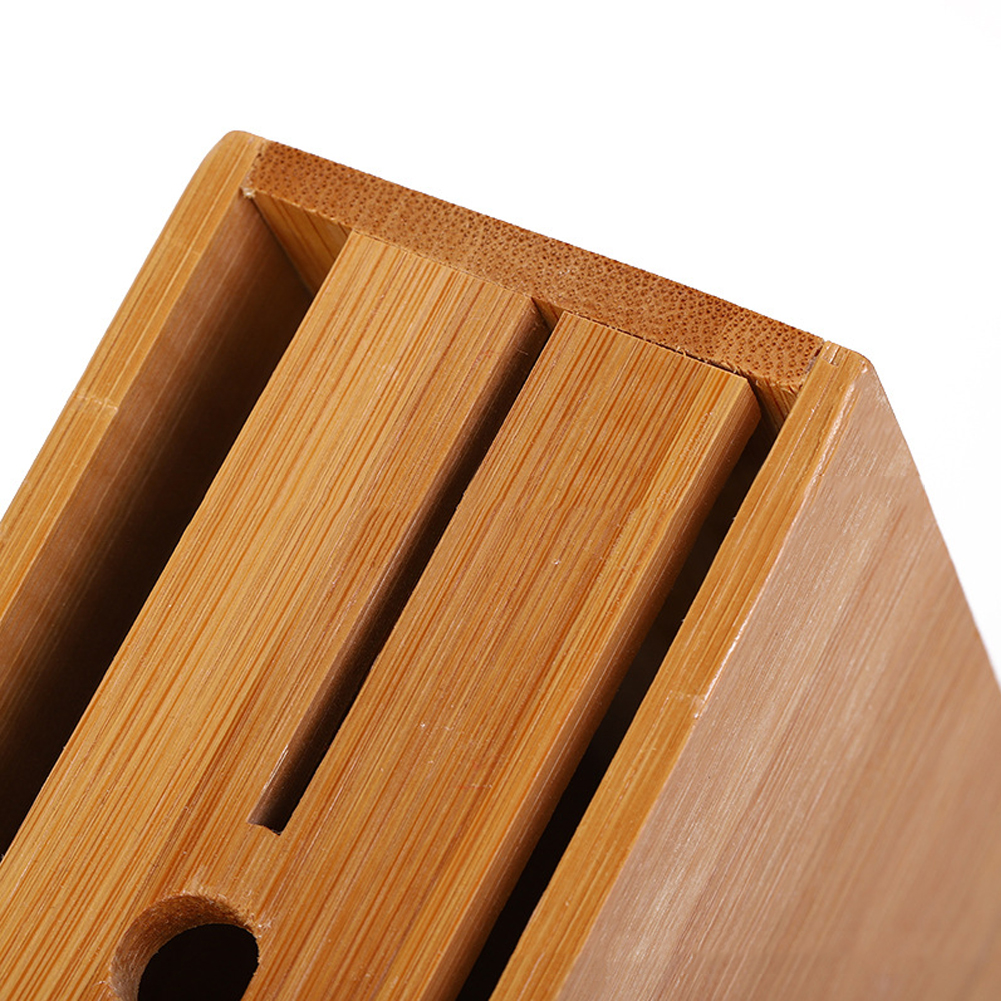 Bamboo Wood Knife Holder Rest Bamboo Knife Block Stand Knives Storage Shelf Rack Storage Box Organizer Kitchen Accessories Tool