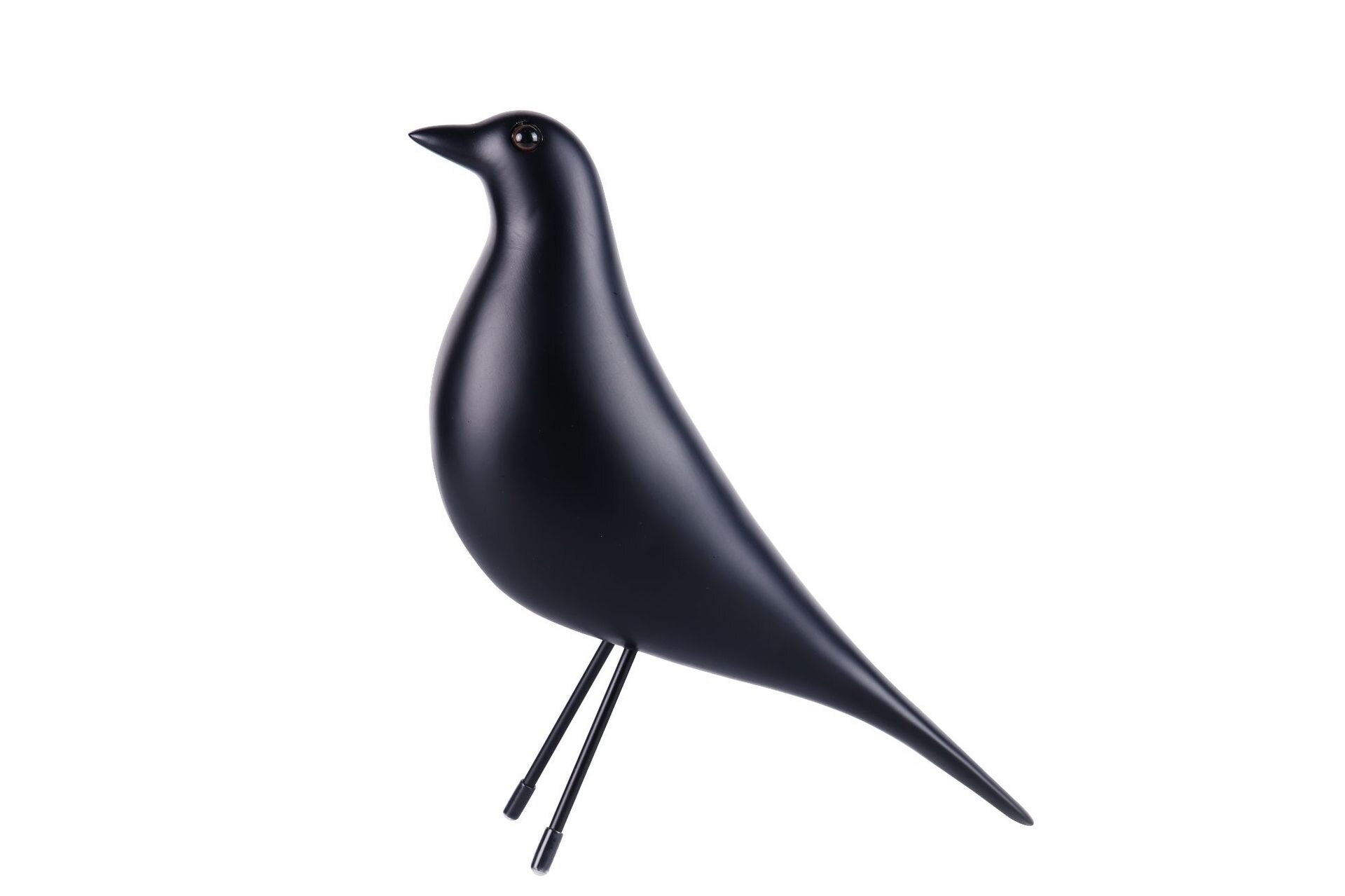 Eames – Statue d&#39;oiseau créative en résine, Sculpture de bureau, décoration de maison, accessoires: Black 23x26cm