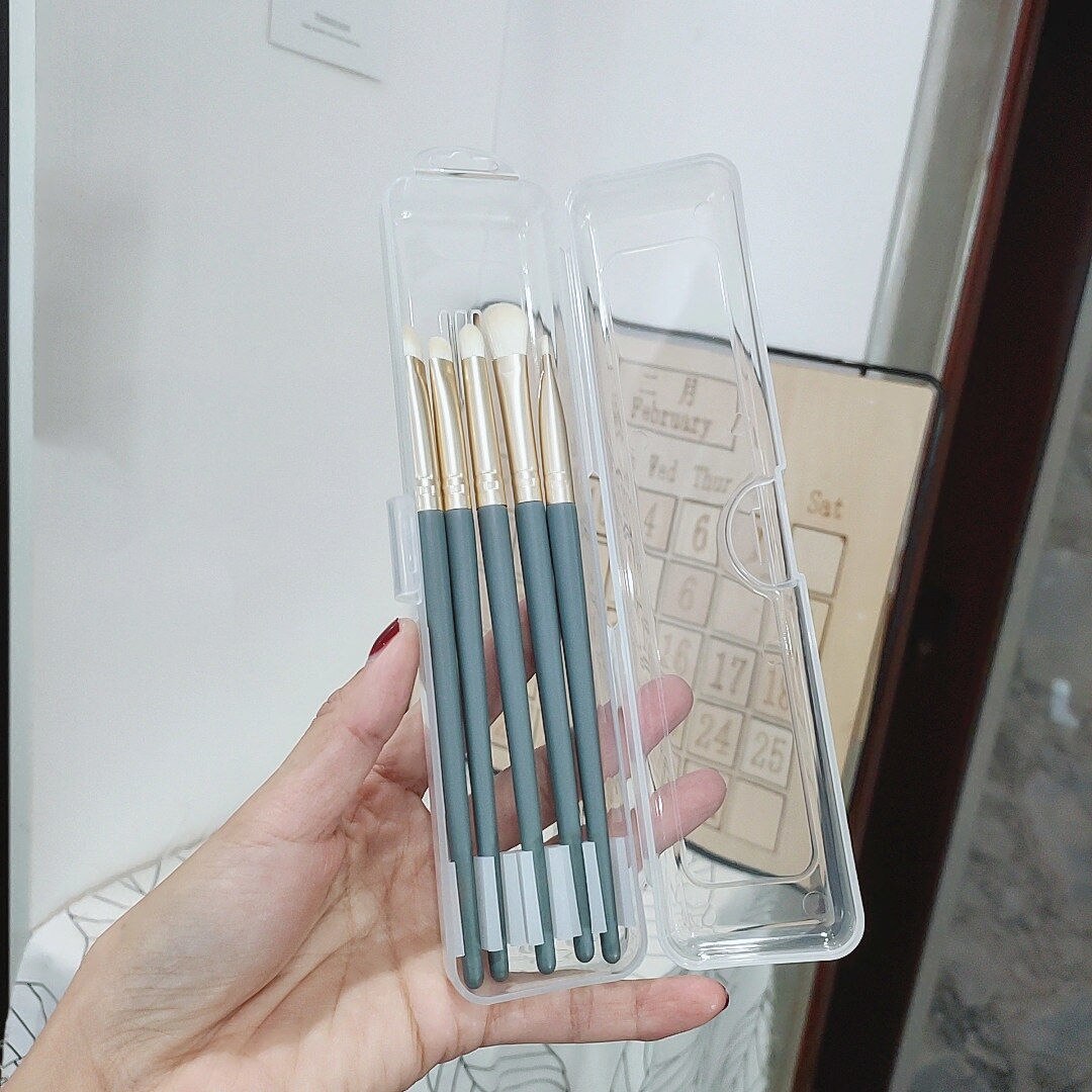 Reise zubehör Tragbare machen-hoch pinsel lagerung Kasten staubdicht transparent Schreibtisch schönheit werkzeug Reisen lidschatten augenbraue bleistift
