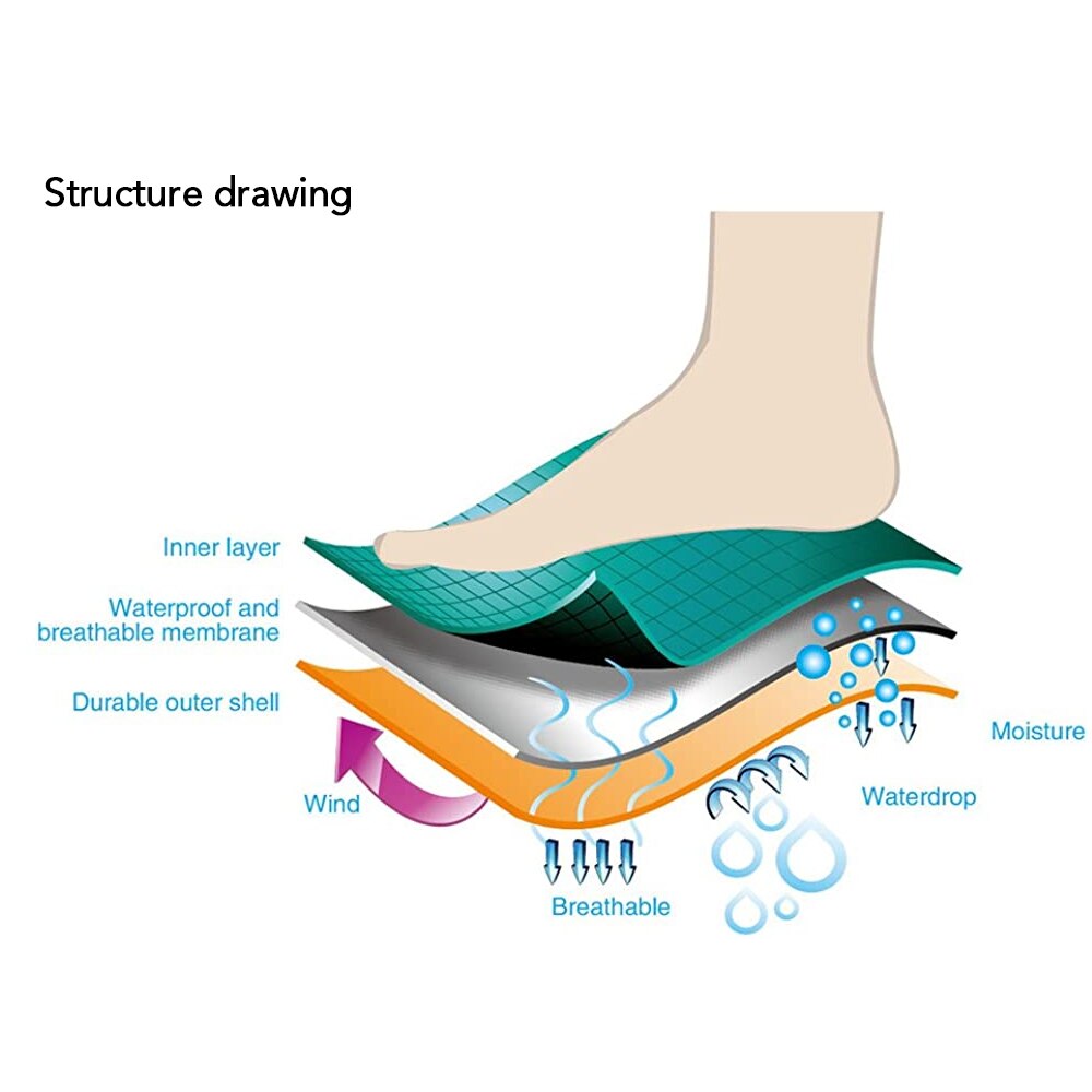 Medias deportivas de hombre tres-construcción de la capa impermeable y transpirable calcetines para los hombres las mujeres deportes al aire libre senderismo esquí Calcetines de