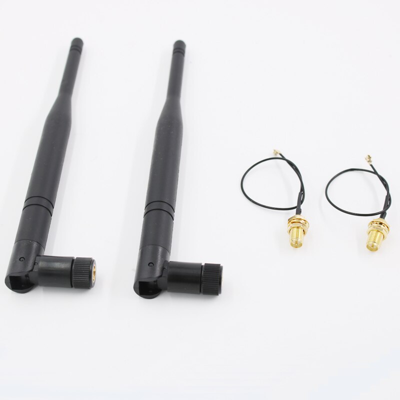 Lot 2 Antennes WiFi IPEX-4 M.2 NGFF 2.4/5GHz – Antenne Interne Récepteur Pour Carte Intel Huawei – 48-53 Cm