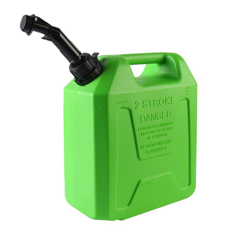 Jerry Can-depósito de combustible de gasolina, 5L, diésel, contenedor de aceite, tambores de gasolina, coche, motocicleta, tanque de gasolina de repuesto de plástico, jarra de combustible de respaldo: Verde