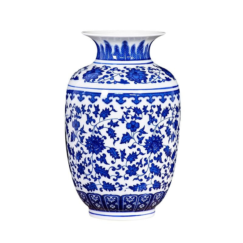 Jingdezhen Ceramics Ancient Blue and White Porcelain Vase
