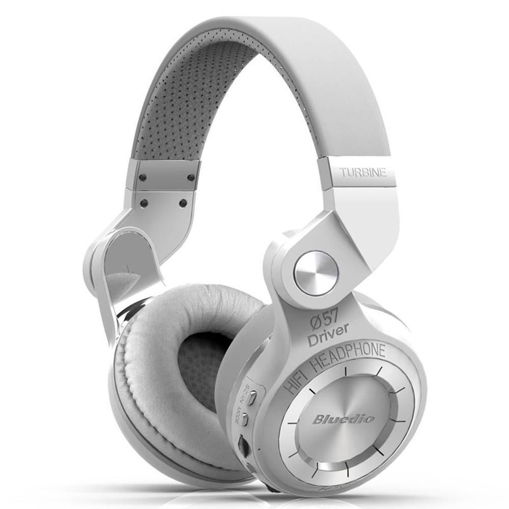 Bluedio T2 + Leistungsstarke Bass Stereo Bluetooth 5,0 Kopfhörer kabellos Headset Unterstützung FM Radio Mikro-Sd-karte Spielen Mit mikrofon: Weiß