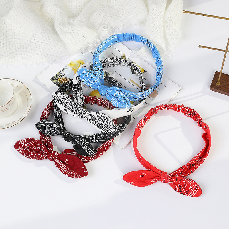 Bandeau élastique à nœud croisé pour femmes, style Boho, imprimé doux et solide, style Vintage, Turban, bandana, accessoires pour cheveux