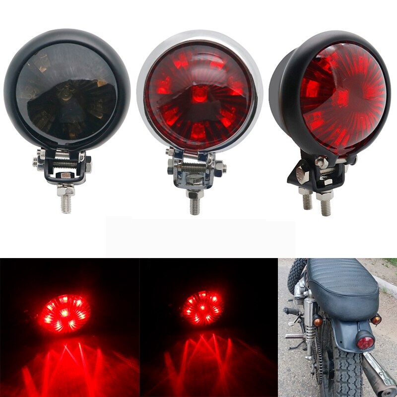 Led motorcykel justerbar cafe racer stil stop baglygte motorcykel bremse baglygte baglygte til choppe  xl 883 1200 vt750 vf75
