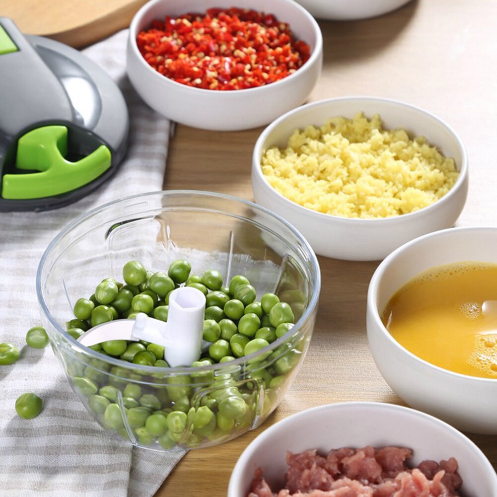 Kitchen Manual Food Processor Shredder Garlic Vegetable Meat Chopper Slicer Mincer Tool Seasoning Masher Spice Chopper Tool