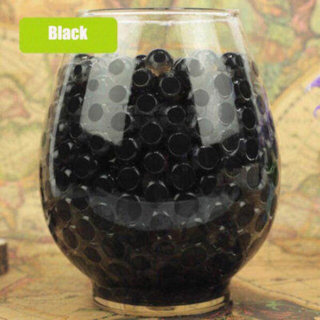 Water crystal soil mud hydrogel gel children's toys water drops potted hydroponic: Black