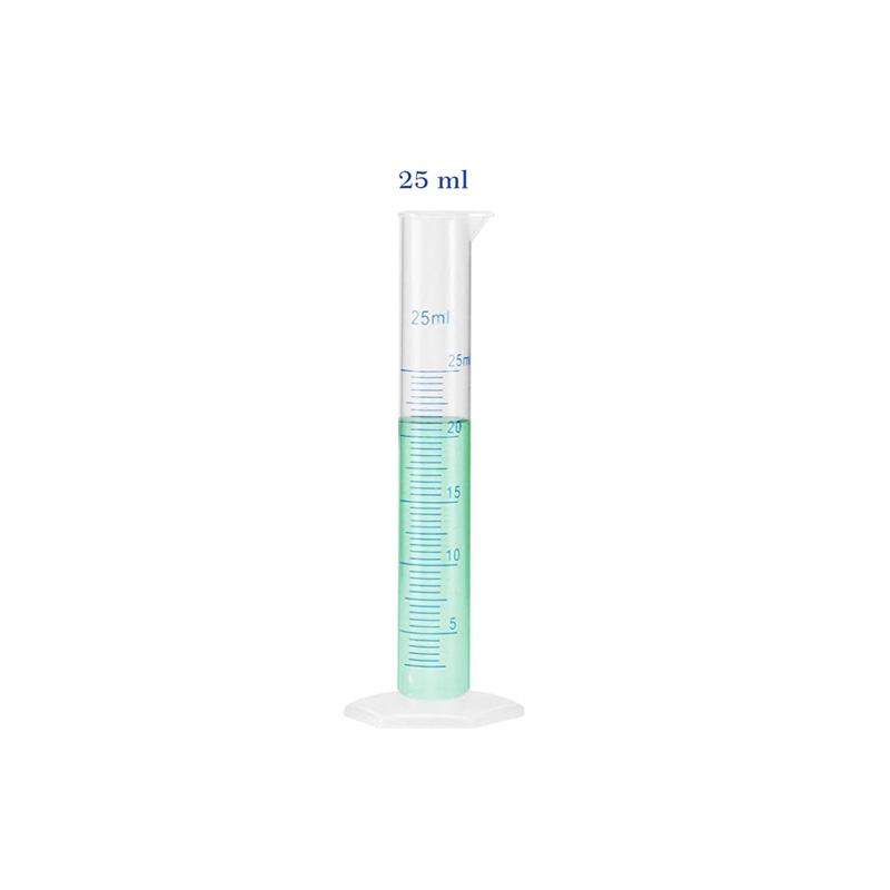 Cylindre de mesure en plastique 10/25/50/100/250/500ml, 1 pièce, cylindre gradué de laboratoire, tasse de mesure Standard pour laboratoire de chimie: kaki foncé