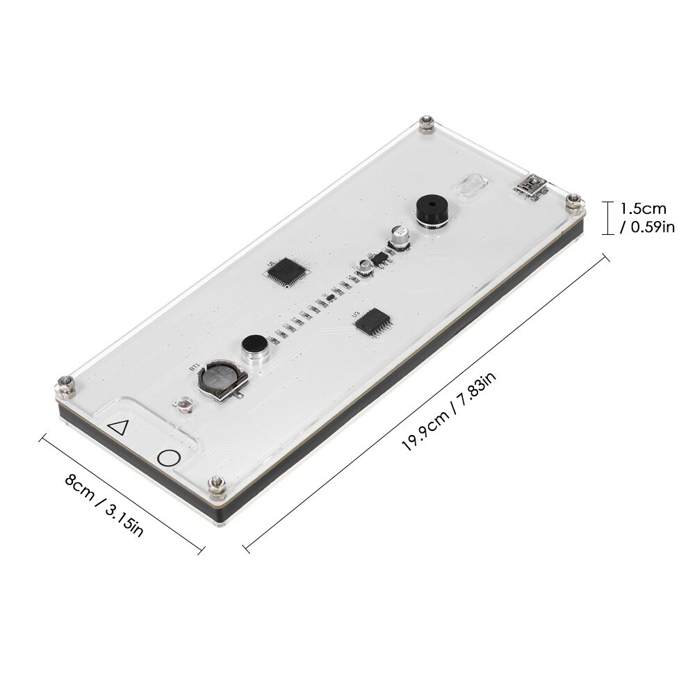 DS3231 DIY 4-digit Digital LED Uhr Kit mit Regenbogen Farben und Transparente Fall