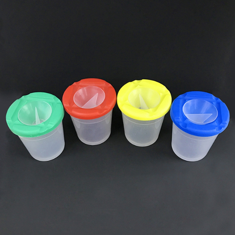 17 Piece Set Children's Pen Washing Tool Plastic Pen Washing Box Large Round Plastic Palette Art Tool Set