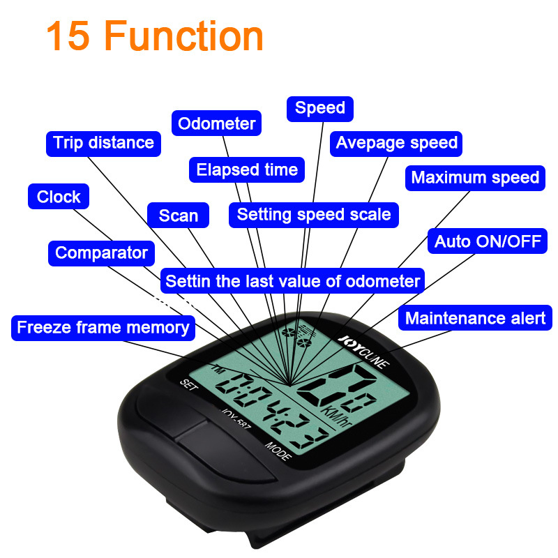 SD-587 Shundong JOYCUNE Display Speedometer Cycling Computer Bicycle Wired Code Table Speedometer Odometer English Code Table