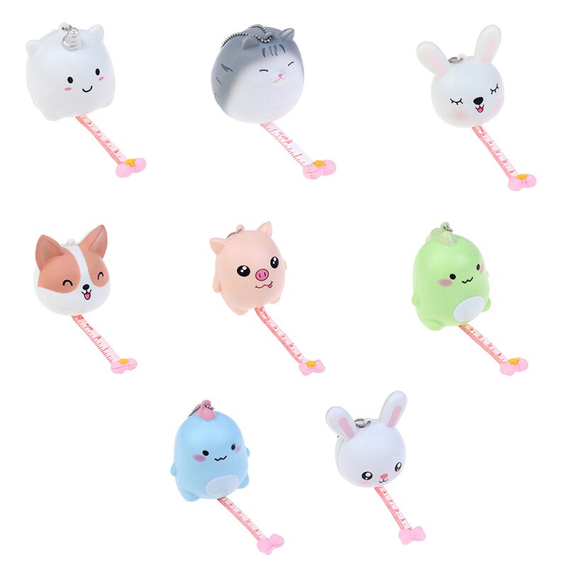 Portable Cartoon Retractable Ruler Centimeter/inch Tape Measure Mini Ruler