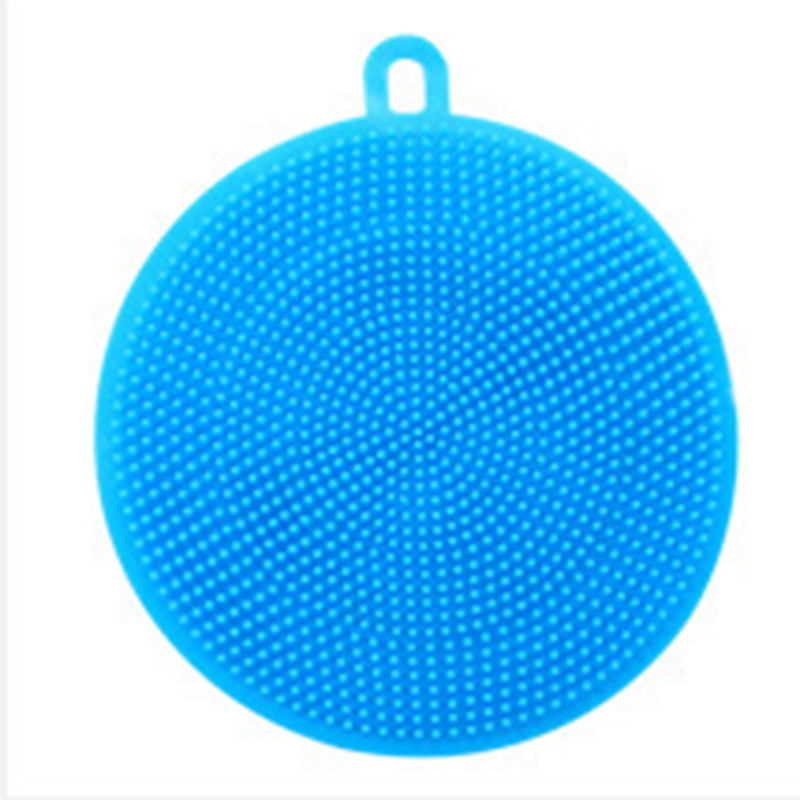Esponja antibacteriana de silicona para lavar platos, cepillo de silicona multifunción para cocina, herramienta pequeña, protección ambiental duradera: Blue Brush