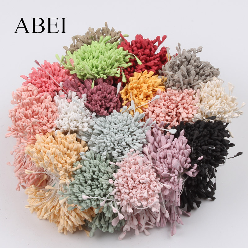 5mm 350pcs Kunstmatige Bloem Stamper Handgemaakte Kous Bloem Materiaal Matte Meeldraden voor Wedding Plakboek Cake Decoratie