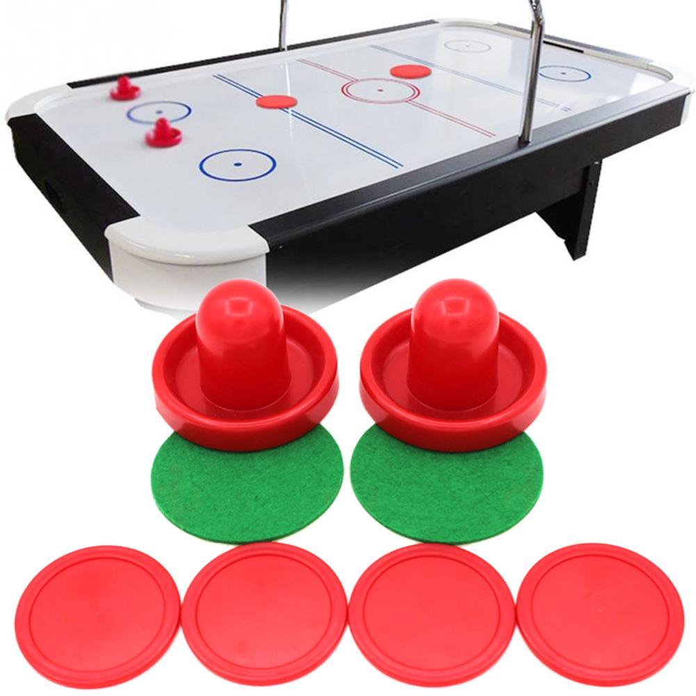 Air hockey tilbehør 76mm målvakter og 52mm puck filt pusher underholdende mallet bord leker spill voksen  p5 o 7