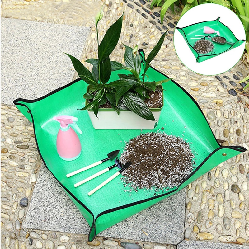 Planting Mat PE Square Gardening Mat Waterproof Plant Potting Mat Thicken Foldable Garden Pad Anti-dirty Transplanting Tarp