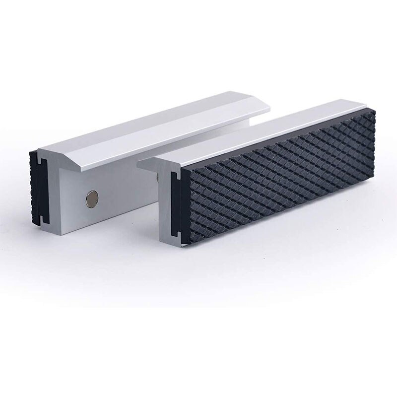 4 zoll Schraubstock Backen Universal- Weichen Umge Backen Pads Abdeckungen, Multi-Zweck Schutz für Alle Metall Umge, 2 Stck, Silber