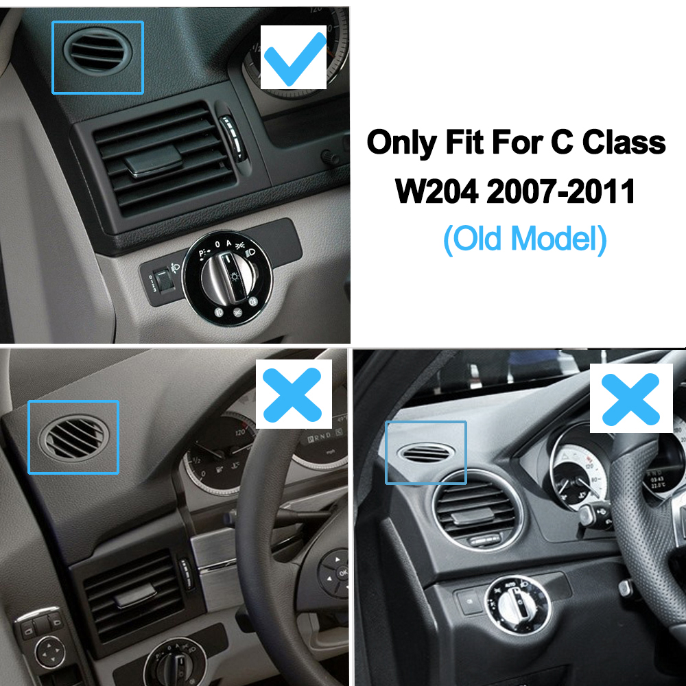 3 färger lhd/rhd  w204 konsoler ac luftventil gallerskydd för mercedes benz c klass  c180 c200 220 230 260 280 300 350 2007