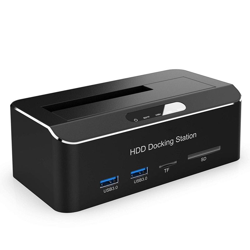Tool Gratis Usb 3.0 Naar Sata Externe Harde Schijf Docking Station Met 2-Port Hub En Kaartlezer Voor 2.5/3.5 Inch Hdd Ssd Sata Iii