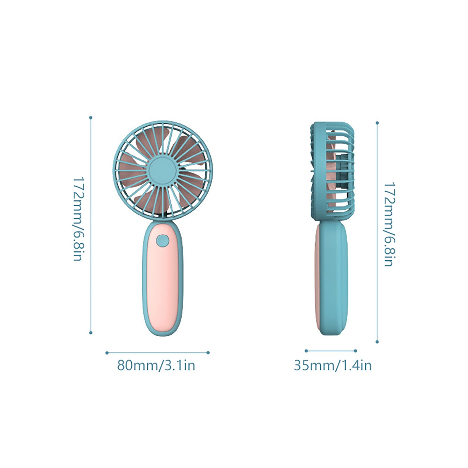 Fan Handheld Mini Usb Charging Fan Portable Desktop Computer Office Outdoor Mini Mute Handheld Fans With Power