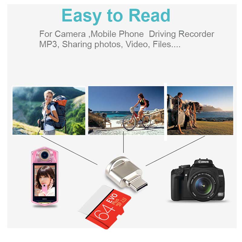 Ingelon Micro SD Card Reader Metal OTG Adapter USB type c tf card adapter usb3.1 usb c type adapter Microsd Card Reader