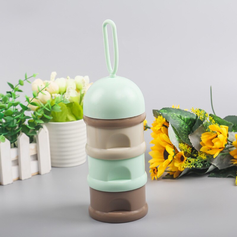 3 layer Portable Baby Food Storage Box Essential Cereal Cartoon Bear style Milk Powder Boxes Toddle Kids Formula Milk Container
