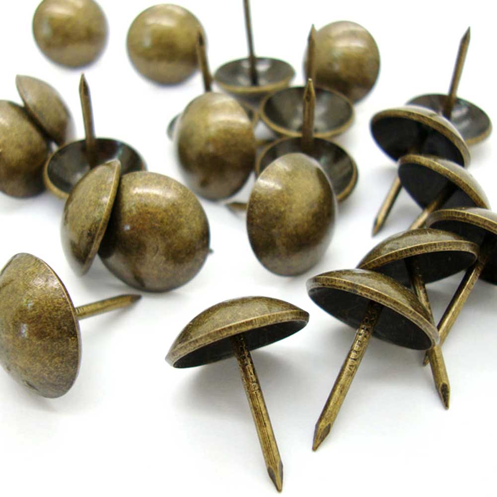 100 stk glat træ hardware dørnegl sofa smykker kiste dør antik bronze polstring søm hjemmemøbler dekorative stift stud