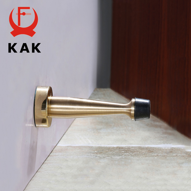KAK Batente de Porta Batente Da Porta de Bronze Do Banheiro Piso Pesados Montagem Na Parede Pára-Choque Titular magnético Da Porta Porta Prendedor hardware