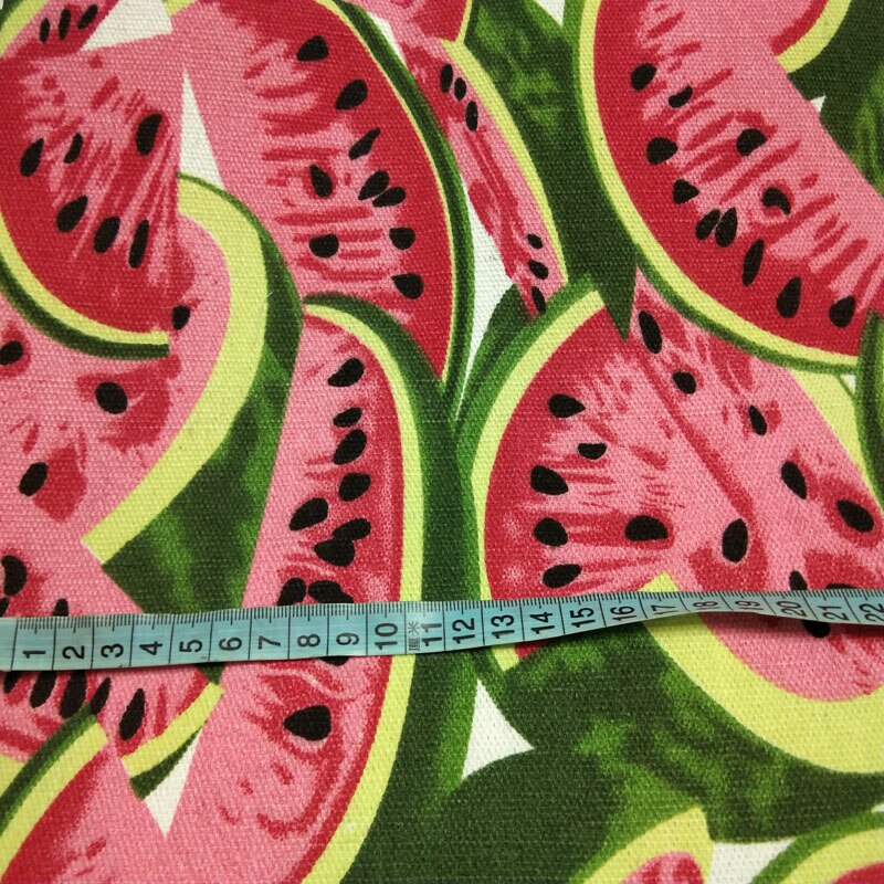 Estampado de sandía de fruta fresca roja y Rosa tela de algodón 50x145cm Patchwork DIY costura para cortina o mantel almohada decoración del hogar