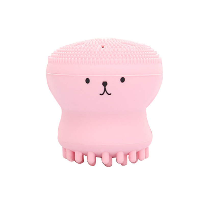 Octopus-cepillo de limpieza facial para lavado de silicona, limpiador de poros pequeño, exfoliante, en caja, cepillo de cuidado de la piel: 01