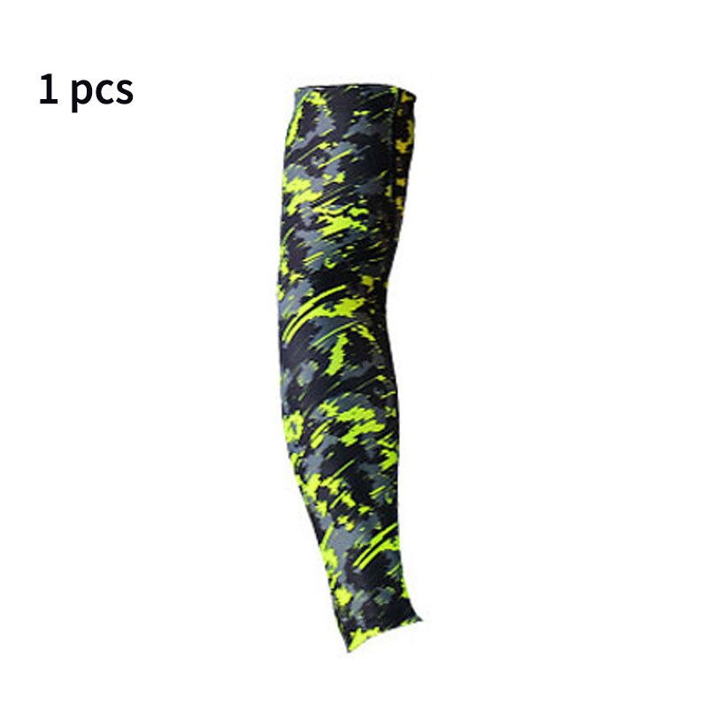 Unisex Arm Sleeve Basketball Tennis Compression Arm Warmers Cycling Arm Sleeve Outdoor Sport Elbow Protector Uv Protection Men: Green 1 pcs / M