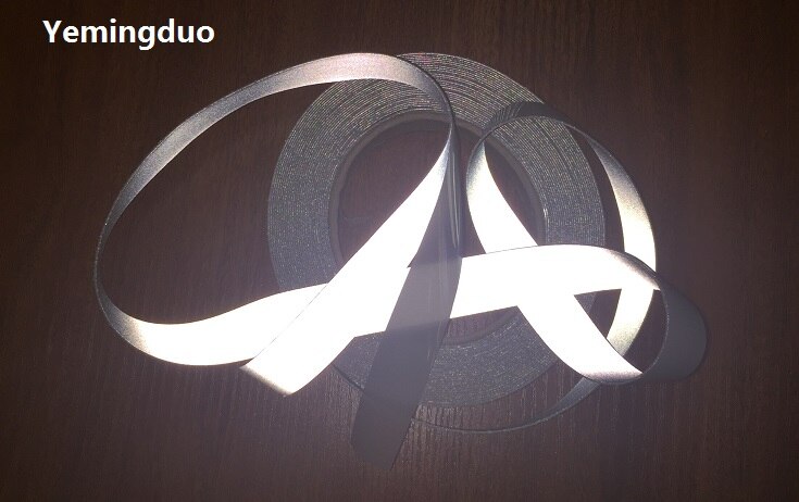 2CM*30M Bright Silver Reflective Elastic Fabric Warning Safety Clothing Garment Accessories