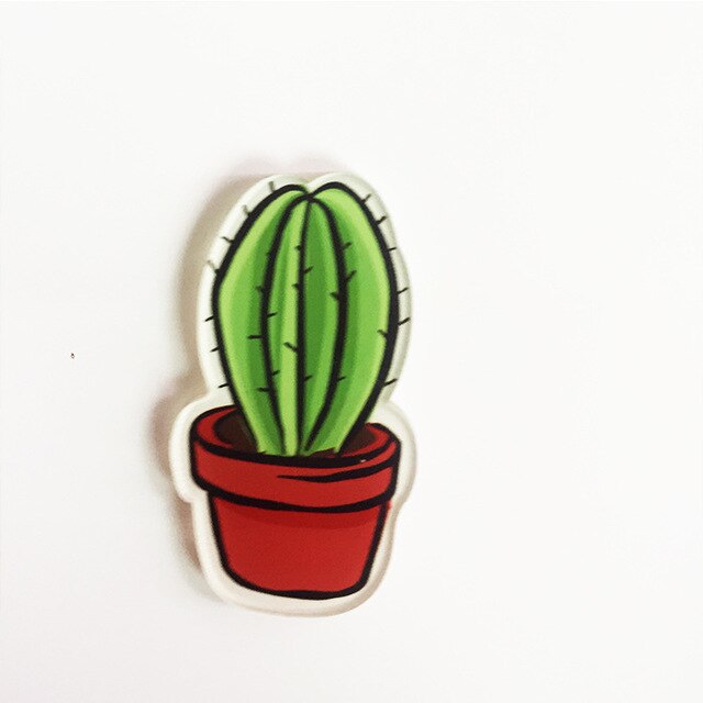 1 Stks/set Cartoon Cactus Bonsai Broche Acryl Badges Pictogrammen Op De Rugzak Pin Badge Decoratie Badges Voor Kleding Diy: K