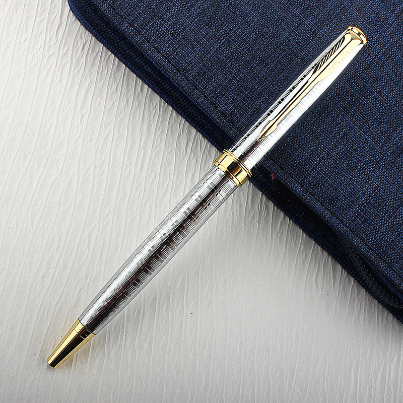 Luxus Metall Rollerball Stift 0,7mm blaue Tinte Stahl Gold Geschäft Signatur Stifte für Schul büro Schreib zubehör Briefpapier: verrotten