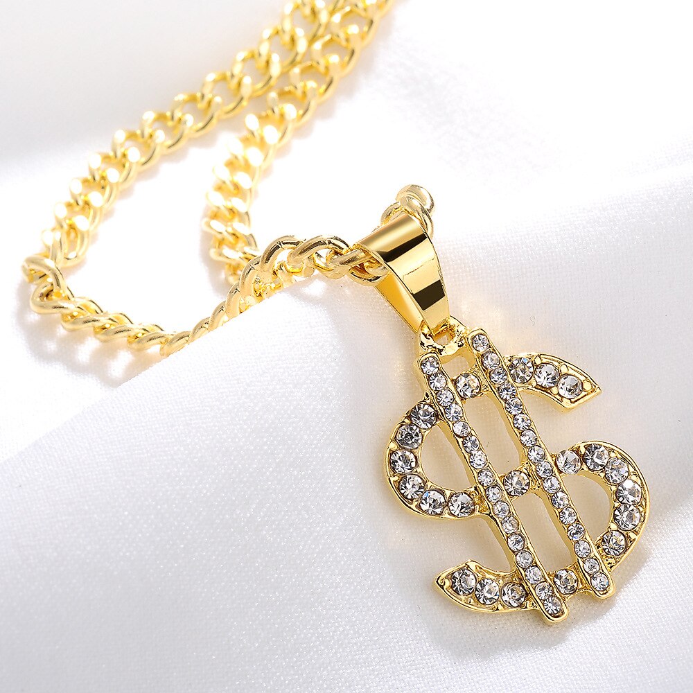Collier avec pendentif en forme de Dollar américain pour chien, grande chaîne en or de Style Hip-hop, longue chaîne en alliage, Pitbull, collier pour chien de compagnie, accessoires de bijouterie